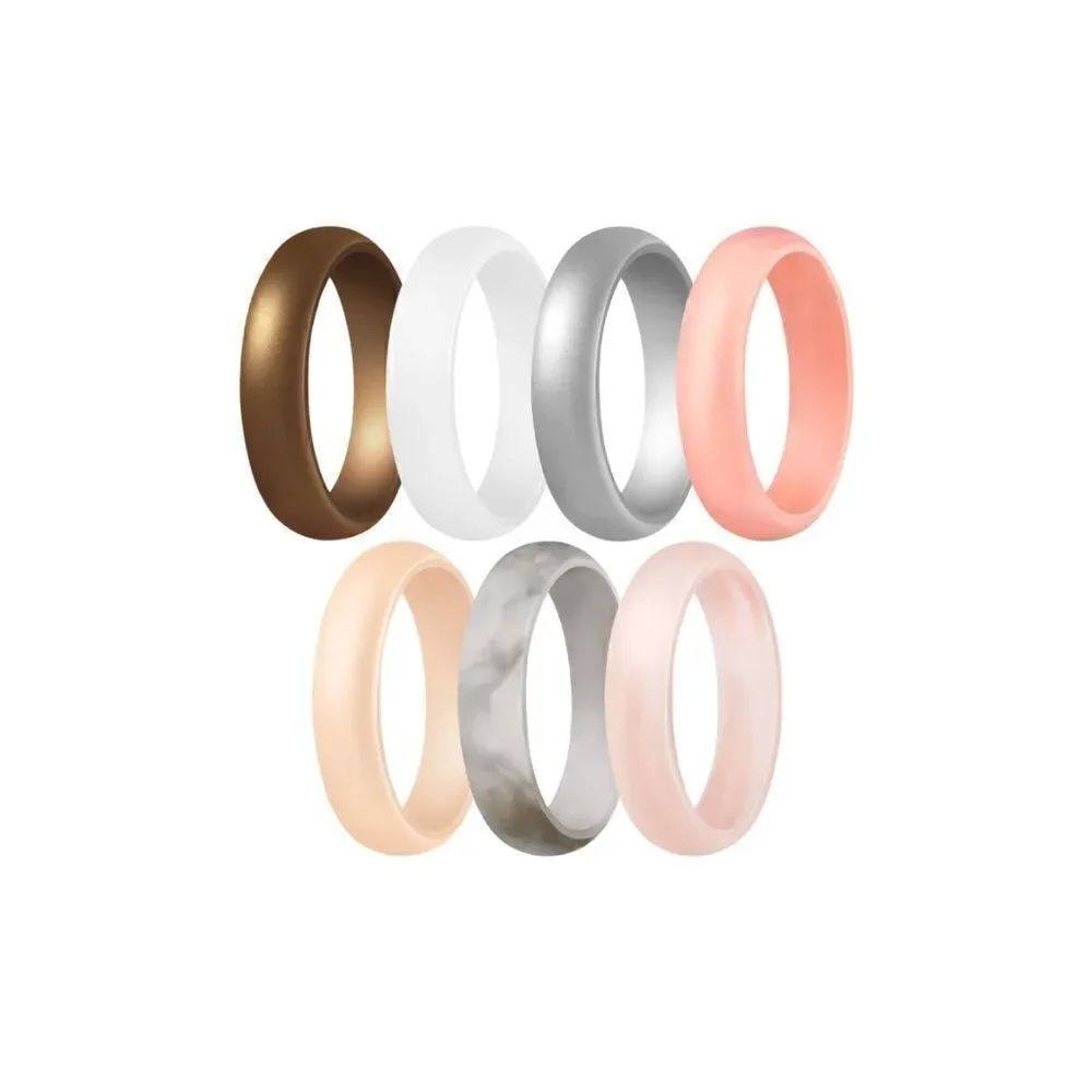 Silicone Wedding Bands Pack of 7